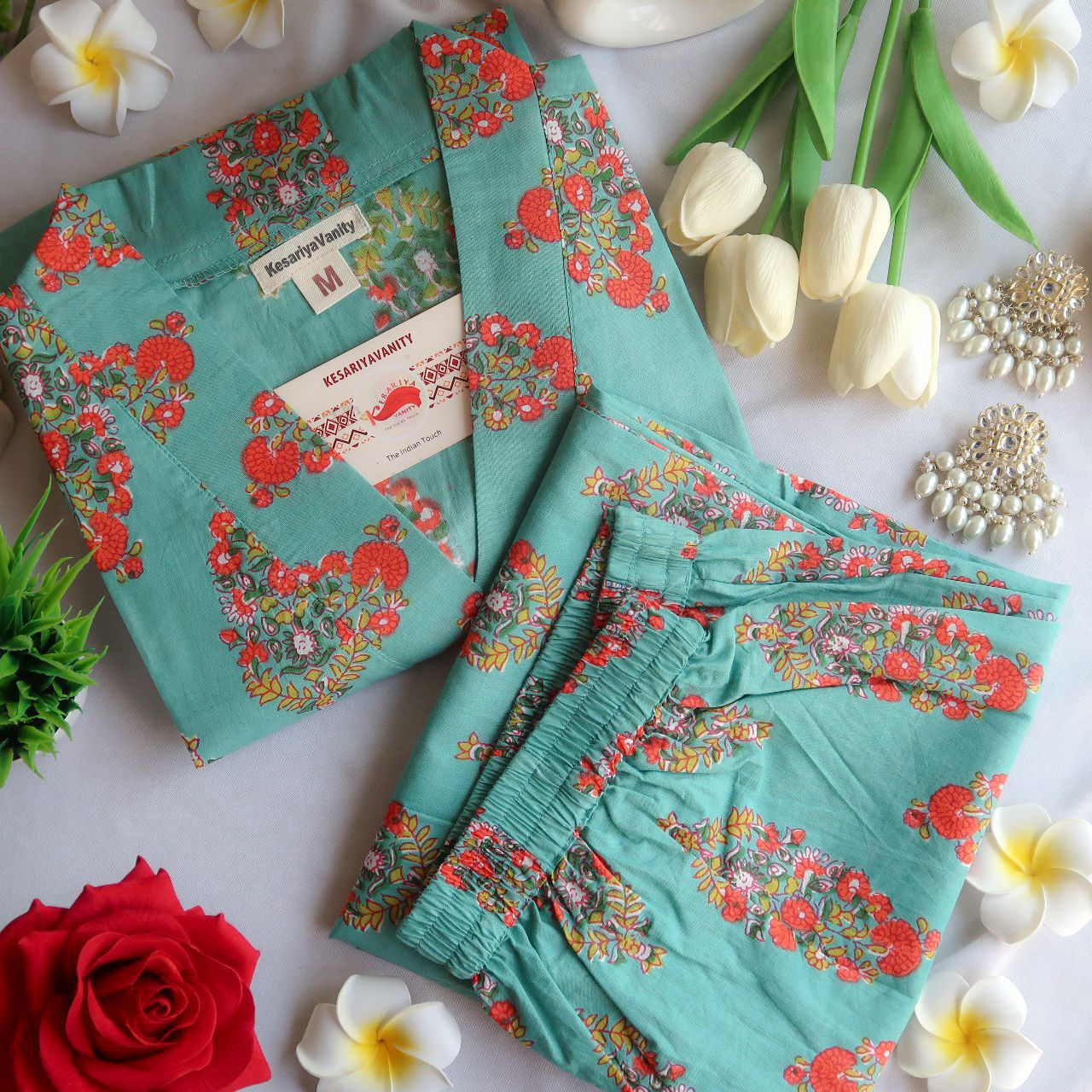 Summer Green Suit Set- Vasant